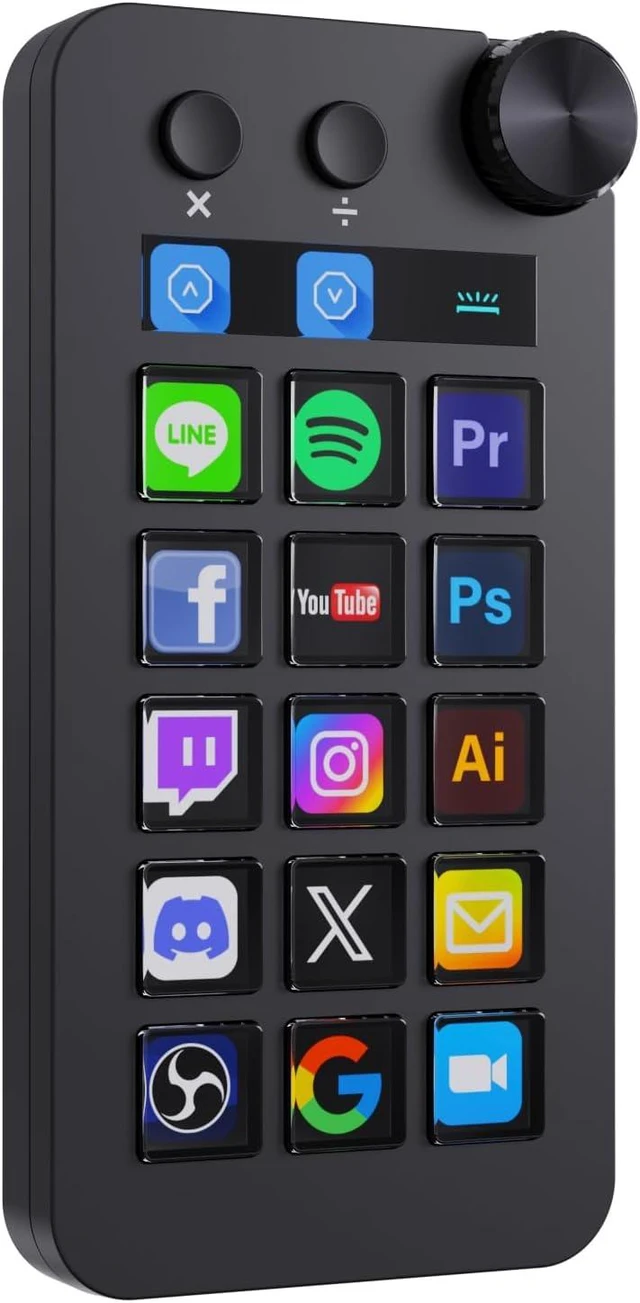 Main image of Stream Controller Deck with 18 Customizable Macro Keys to Trigger Actions in OBS Twitch YouTube for Content Creators Stream Dock Compatible with PC & Mac N1 Black Macro Keypad