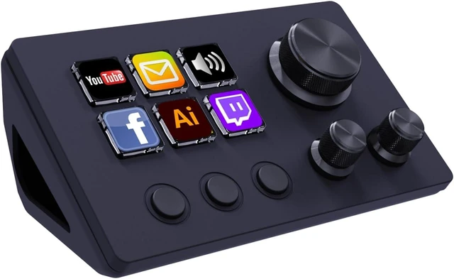 Main image of Stream Controller Deck with12 Customizable Macro Keypad to Trigger Actions in OBS Twitch YouTube for Content Creators Stream Dock Compatible with PC & Mac N3 Black Macro Keypad