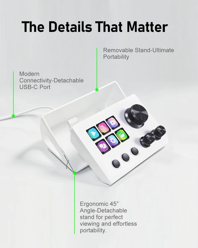 Alt view image 4 of 6 - Stream Controller Deck with12 Customizable Macro Keypad to Trigger Actions in OBS Twitch YouTube for Content Creators Stream Dock Compatible with PC & Mac N3 Macro Keypad