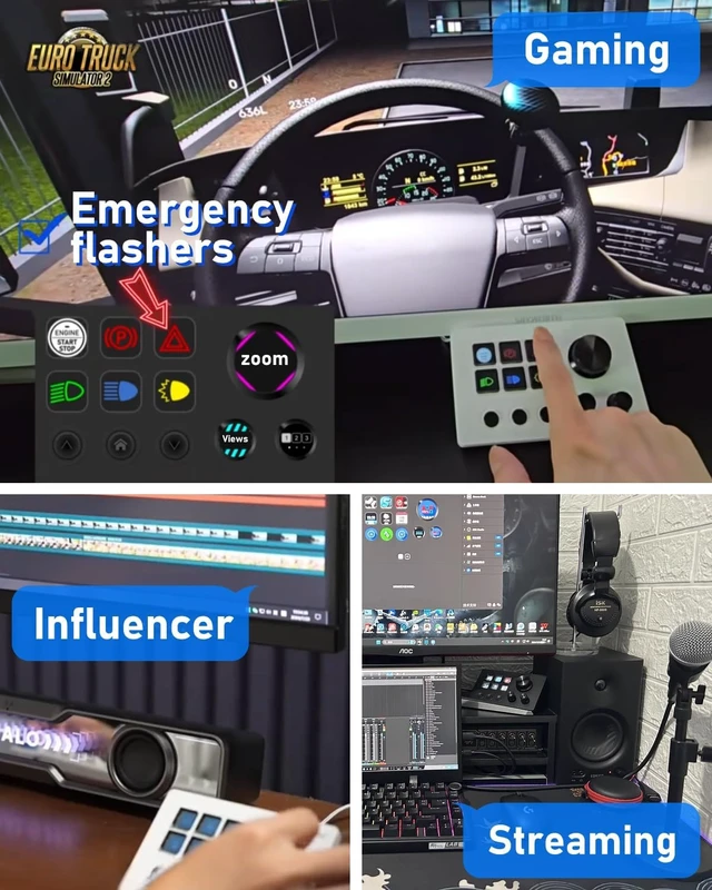 Alt view image 2 of 6 - Stream Controller Deck with12 Customizable Macro Keypad to Trigger Actions in OBS Twitch YouTube for Content Creators Stream Dock Compatible with PC & Mac N3 Macro Keypad