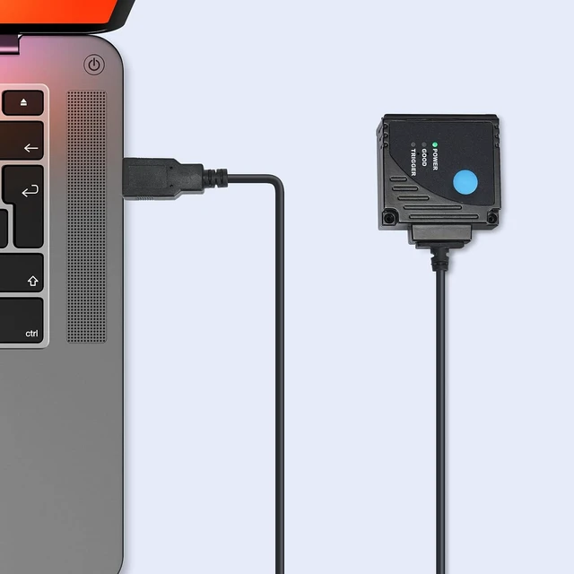 Alt view image 3 of 6 - Fixed Mount Barcode Scanner, Embedded 1D/2D Scan Engine, USB Only, Hands-free auto scanning, manual trigger mode, compact rugged metal housing, USB-only, for express sorting and assembly lines