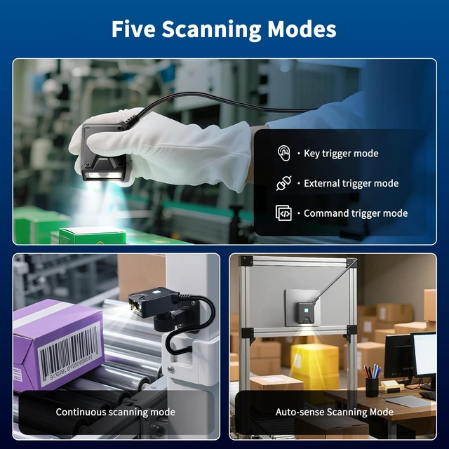 Alt view image 5 of 7 - Fixed Mount Barcode Scanner Industrial embedded scan engine for fixed mount, self-service terminals, kiosks, factory lines and automatic QR scanning