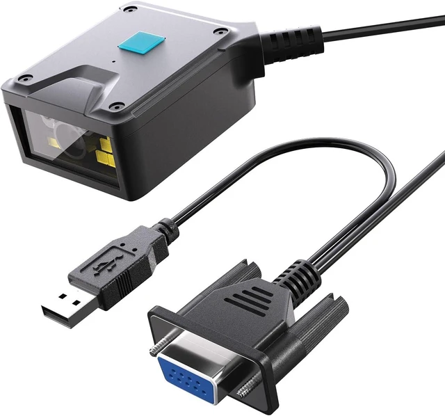Main image of 2D Fixed Mount Barcode Scanner Module RS232 DB9, Embedded QR Code Data Matrix Reader, Auto Induction Scan Engine for Kiosk, ATM, Vending Machine, Self-Service Terminal