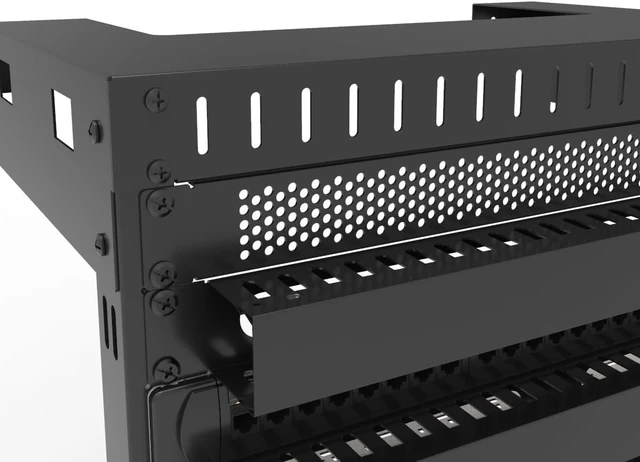 Alt view image 3 of 3 - 5 Pack 1U Venting Blank Panel - Steel Blank Rack Mount Panel Filler Spacer for 19in Server Rack Cabinet or Enclosure, Black