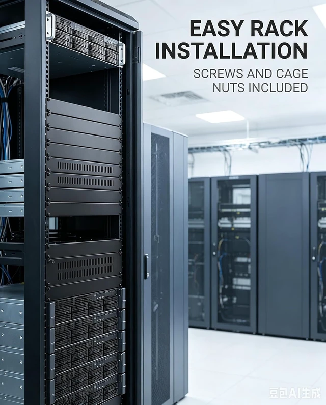 Alt view image 4 of 5 - 5 Pack 1U Blank Panel-Metal Rack Mount Filler Panel,Well Ventilated Suitable for 19in Server Rack Cabinet or Enclosure (1U Venting Panel)