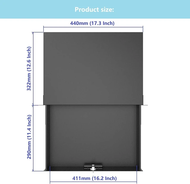 Alt view image 4 of 5 - 3U Server Cabinet Case 19" Rack Mount Lockable Drawer with Key Metal Rack Sliding Drawer with Cable Management Holes for 19-inch Server Rack and Network Cabinet,12.6" Depth