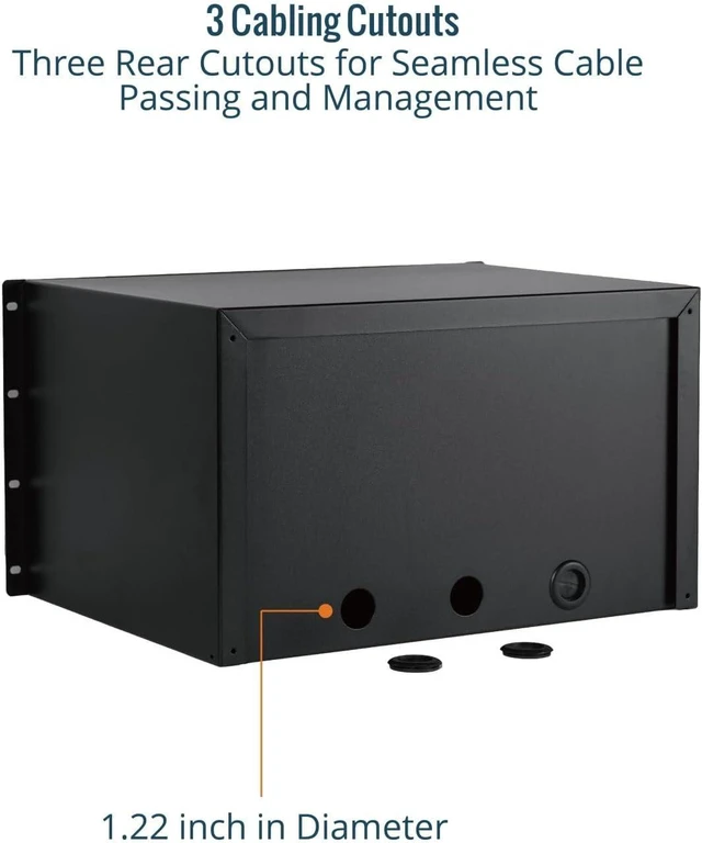 Alt view image 2 of 5 - 6U Rack Drawer,Rack Mount Drawer for 19in Network Equipment/Server/AV Rack or Cabinet Enclosure,Sliding and Lockable Server Rack Drawer - Load-Bearing 44lb (20kg),with Cable Management Holes