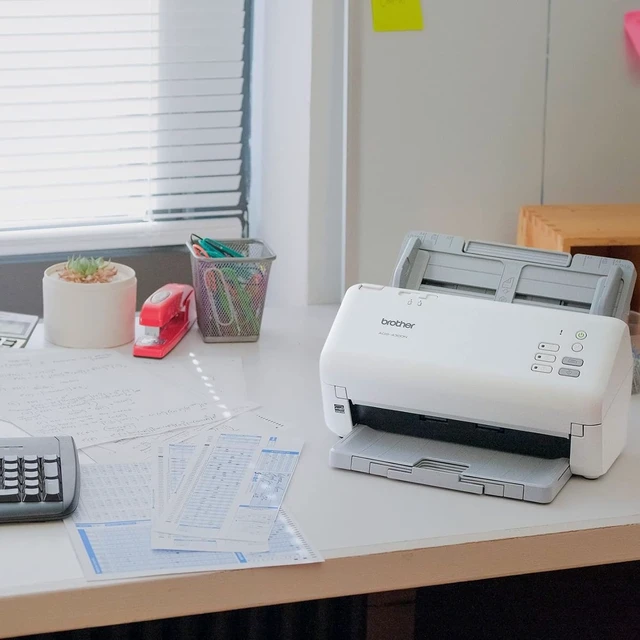 Alt view image 3 of 4 - Brother ADS-4300N Professional Desktop Scanner with Fast Scan Speeds, Duplex, and Networking,White