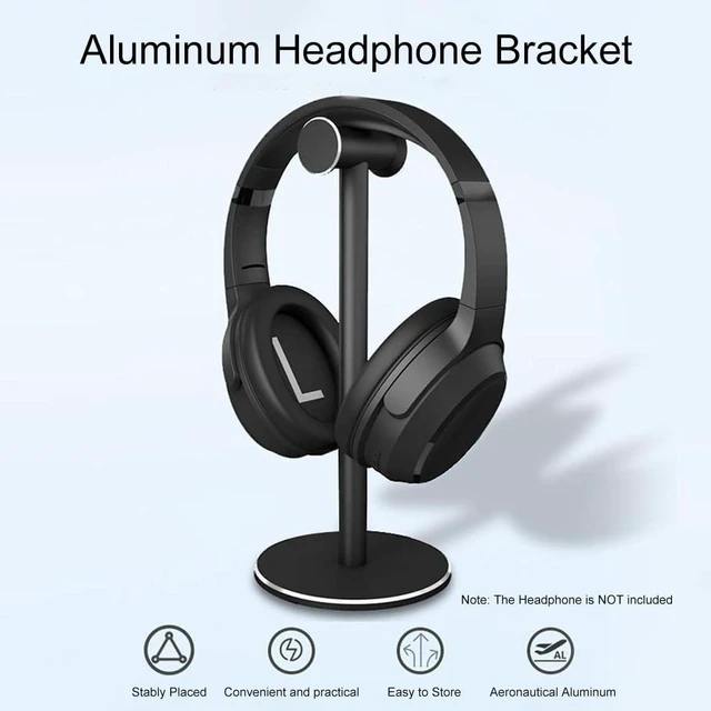 Alt view image 5 of 7 - Headset Stand Metal Headphone Holder for AirPods Max, Bose, Beats, Sony etc (Black)