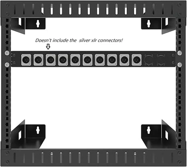 Alt view image 2 of 7 - 1U XLR HDMI 12 Port/Way/Hole Hinged Rack Mount Patch Panel
D-Type Connectors Punch-Out Audio Panel with Hinged Side for 19 inches Audio Enclosure, Server Computer Equipment