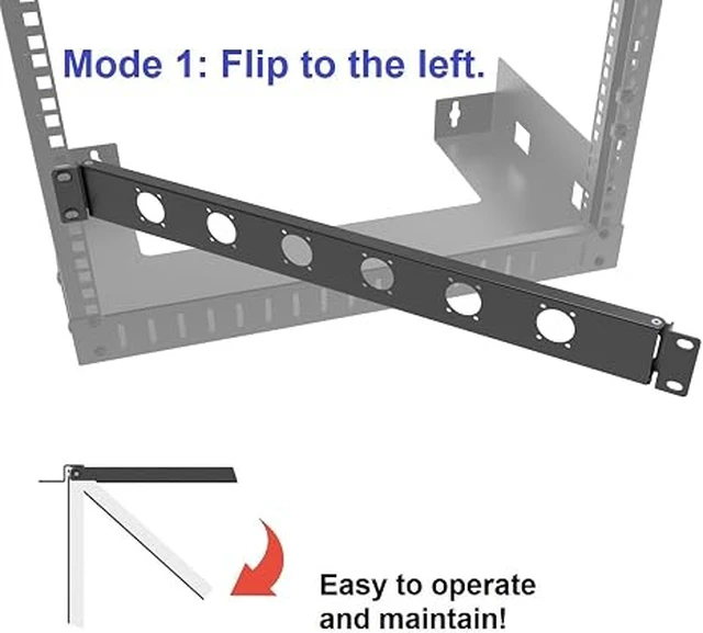 Alt view image 4 of 5 - 1U Hinged Rack Panel 6D XLR HDMI Audio Rack Mount Panel
Metal Rack Panel for 19 inches Server , AV, Network Equipment Rack or Cabinet (6D)