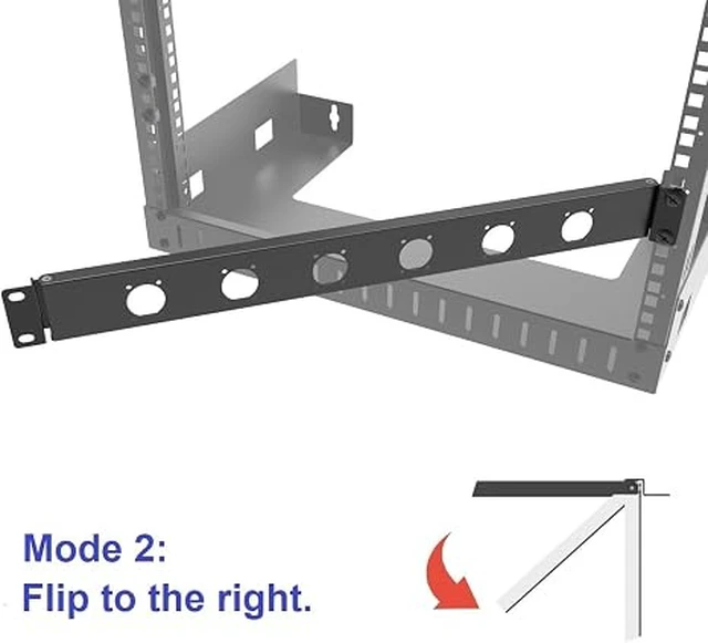 Alt view image 3 of 5 - 1U Hinged Rack Panel 6D XLR HDMI Audio Rack Mount Panel
Metal Rack Panel for 19 inches Server , AV, Network Equipment Rack or Cabinet (6D)