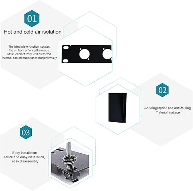 Alt view image 7 of 7 - XLR HDMI Audio Rack Mount Panel, 1U Hinged D-Series Punched Metal HDMI Rack Mount Connectors for 19" Enclosure Server Computer Equipment Studio (16 Port, 1U)