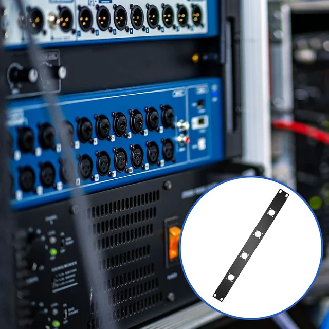 Alt view image 4 of 7 - 4-hole 1u Audio Rack Panel 4d Series Xlr Patch Panel for 19 Inch Enclosure
19 Inch 1u Standard Rack Mount, 4-port Xlr Punched Panel, Heavy-duty Metal, Dust & Emi Protection, Easy Install with Hardware
