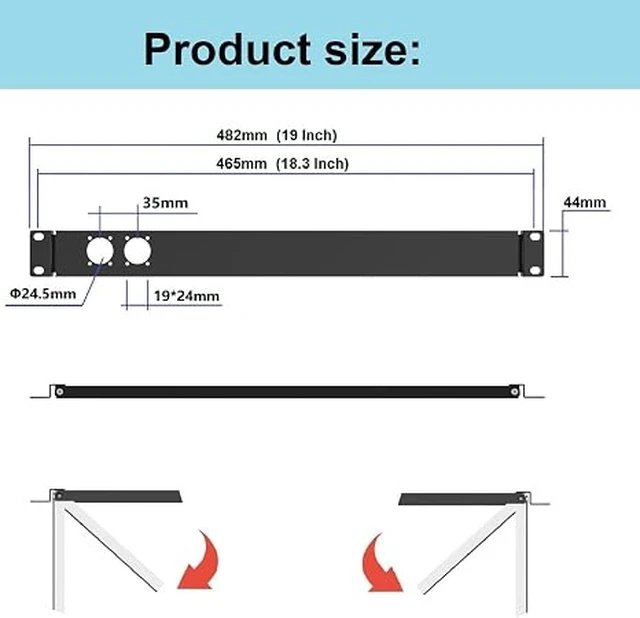 Alt view image 2 of 5 - 1U Hinged 2D XLR HDMI Audio Rack Mount Panel
Metal 2 D-Series Punched HDMI Rack Mount Connectors Rack Panel for 19" Enclosure Server Computer Equipment Studio (2D)