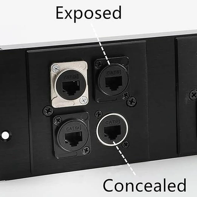Alt view image 4 of 7 - 2PCS RJ45 Panel Mount Coupler, D-Type RJ45 Female Connector
Super Fast 10GB/S,Compatible CAT6/CAT5E/CAT5,Durable Zinc Alloy Housing,Suitable For Household & Industrial Scenarios