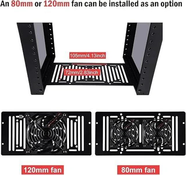Alt view image 5 of 7 - 4U Server Rack, 10 inch Mini Network Rack for Network, Servers, Audio, and Video Equipment, DeskPi RackMate T0 Rackmount, 7.87 inch Depth