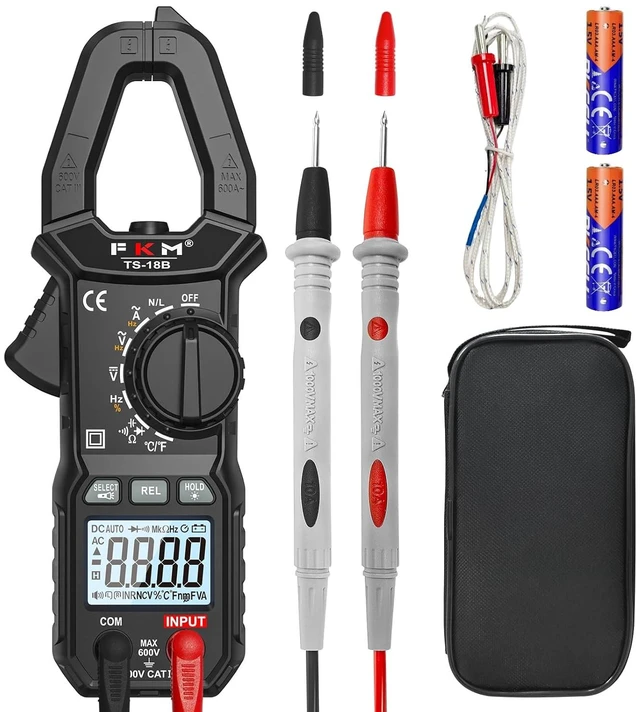 Main image of Clamp Meter,TRMS 6000 Counts,Digital Clamp Multimeter Voltage Tester Auto-ranging Volt Meter,600 Amp AC Current,AC/DC Voltage,NCV,Capacitance,Resistance,Continuity,Hz/Duty Cycle,Diode,TempTest