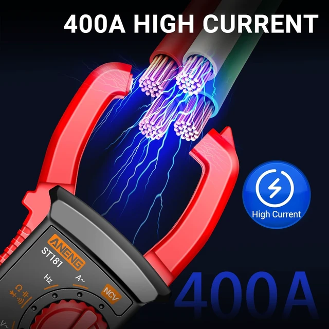 Alt view image 5 of 7 - Digital Clamp Meter,Multimeter Tester,4000 Count,NCV,Amp Voltmeter Measures AC Current, AC/DC Voltage,Capacitance, Resistance, Diodes, Continuity Frequency Backlight Electrican Tools