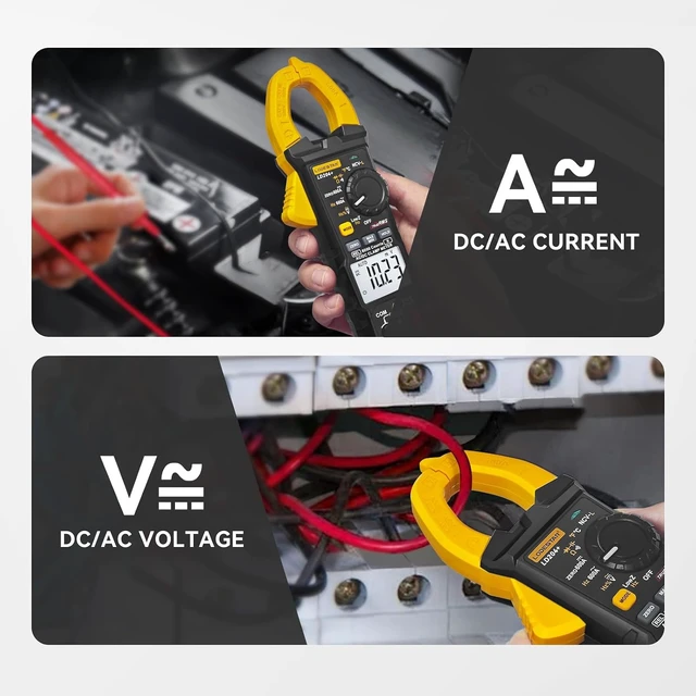 Alt view image 5 of 7 - Digital Clamp Meter Multimeter 4000 Counts Voltage Tester with Auto Range, AC/DC Voltage, AC Current, Resistance, Capacitance, Continuity Diode,Live Wire Test, NCV, True RMS, AC Current Meter LD202A+