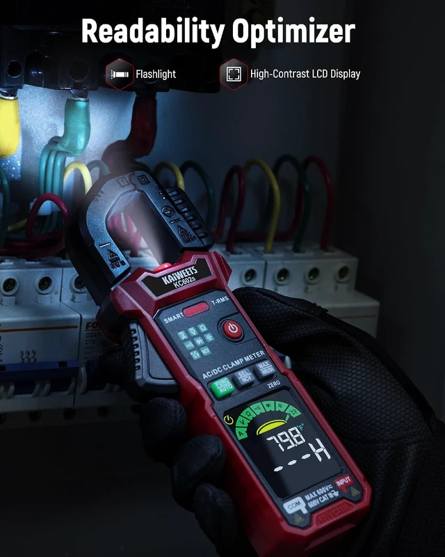 Alt view image 3 of 7 - Smart Digital Clamp Meter, 2026 Intelligent Auto Ranging Multimeter 600A TRMS 6000 Counts, NCV, Inrush, Auto Measure AC DC Voltage/Current Continuity Temperature Resistance Capacitance Diode