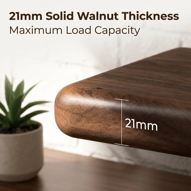 Alt view image 5 of 7 - Speaker Stand Compatible with Marshall Acton III/Acton II, Walnut Solid Wood Speaker Vibration-Damping Stand Desktop Riser for Marshall Acton 2/3/4 Speaker Not Included