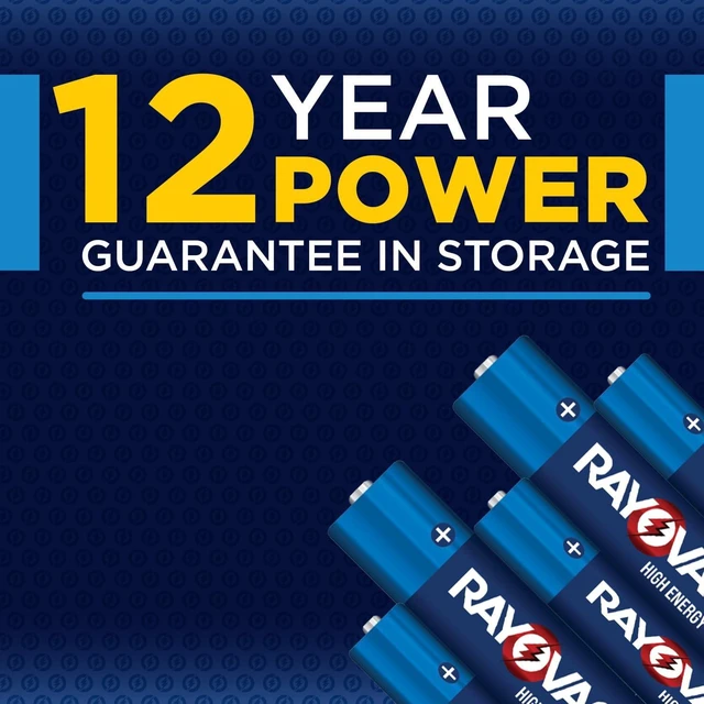 Alt view image 5 of 6 - Rayovac High Energy AAA Batteries (60 Pack), Alkaline Triple A Batteries, Alkaline, Triple A
