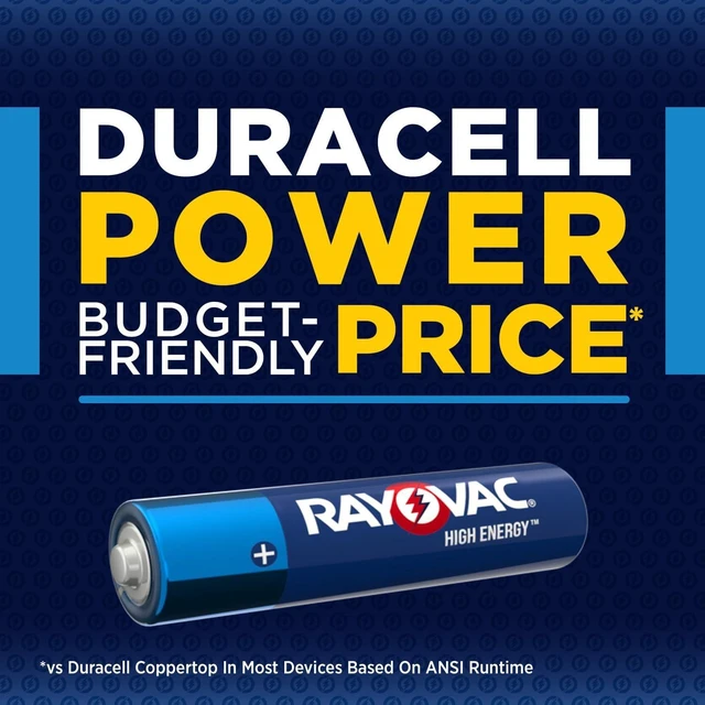 Alt view image 6 of 6 - Rayovac High Energy AAA Batteries (60 Pack), Alkaline Triple A Batteries, Alkaline, Triple A