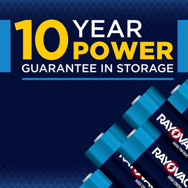 Alt view image 3 of 5 - Rayovac High Energy D Batteries (12 Pack), Alkaline D Cell Batteries, For flashlights, toys, and stereos; d size batteries hold power up to 10 years in storage