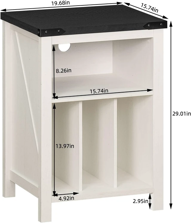 Alt view image 2 of 5 - Record Player Stand with Vinyl Record Storage, Record Player Table Holds up to 160 Albums,Large Wood Turntable Stand Cabinet Dispaly Shelf for Living Room,Bedroom,Office - White