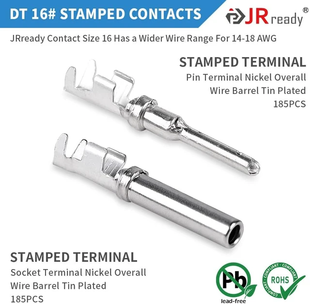 Alt view image 6 of 7 - ST6316 DT Deutsch Connector Kit, 2,3,4,6,8,12 Pin Connector, Deutsch Crimp Tool (ACT-LY-16DT), Size 16 Stamped Contacts, Deutsch pin Kit