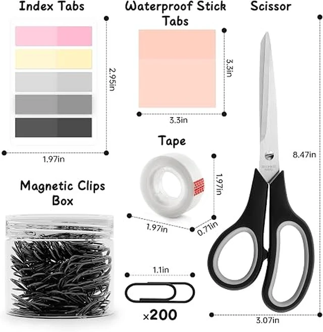 Alt view image 3 of 7 - Black Office Supplies for Kids, Black Desk Accessories, Stapler and Tape Dispenser Set for Kids, Women, Office Gift for Women, Boss Lady, Office Lady, Coworkers, Office Clerks, School Kids