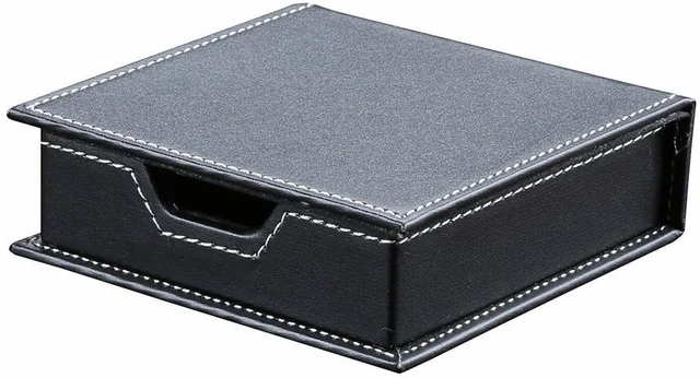 Alt view image 3 of 7 - 5PCS Desk Organizer and Accessories Set, Pu Leather Office Supplies with Multifunction Desktop Organizer Storage Box, Tissue Holder, Mouse Pad, Note Paper Holder, Pencil Holder for Desk Black