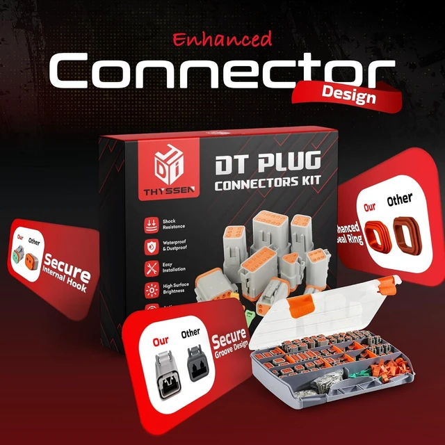 Alt view image 6 of 7 - 616PCS Deutsch Connector Kit with Size16 Solid Contacts 16-20AWG Waterproof DustProof Connectors with Crimp Tool,Disassembly Tool Automotive Electrical repair(2-12pin)