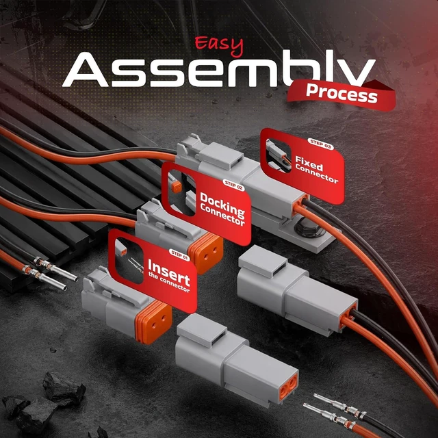 Alt view image 4 of 7 - 616PCS Deutsch Connector Kit with Size16 Solid Contacts 16-20AWG Waterproof DustProof Connectors with Crimp Tool,Disassembly Tool Automotive Electrical repair(2-12pin)