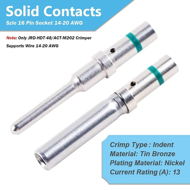 Alt view image 6 of 6 - ST6234 708 Pcs DT Deutsch Connector Kit with Solid Pins 14-16AWG DT 2 3 4 6 8 12 Pin Gray Waterproof Connectors, Solid Contacts 14-16AWG, Removal Tool Included, Automotive Repair Accessory
