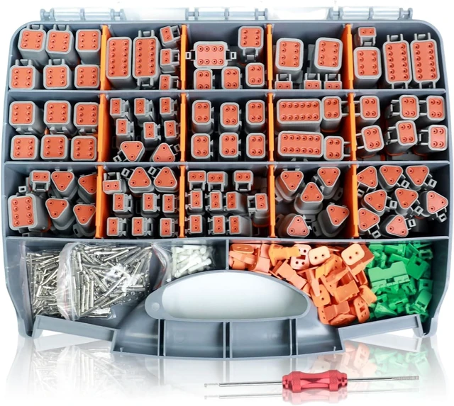 Main image of 706pcs Deutsch Connector Pin Kit -Style DT Series, Waterproof DustProof Connectors with Disassembly Tool, Terminal Plug for Automotive Electrical Crimping & Ready-to-Use Harness Repairs