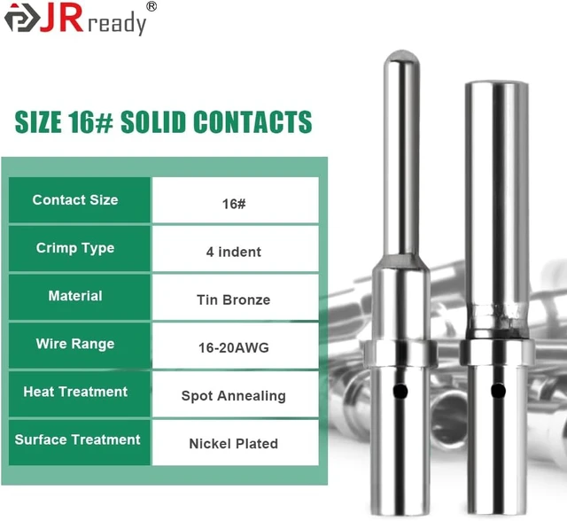 Alt view image 6 of 7 - DW1019 Deutsch DT Connector Kit IP68 With 16 AWG Solid Terminals DT 2 3 4 6 8 12 Pin Waterproof Electrical Connectors, Size 16 Solid Contacts Support Wire Gauge 16AWG, Removal Tool Included