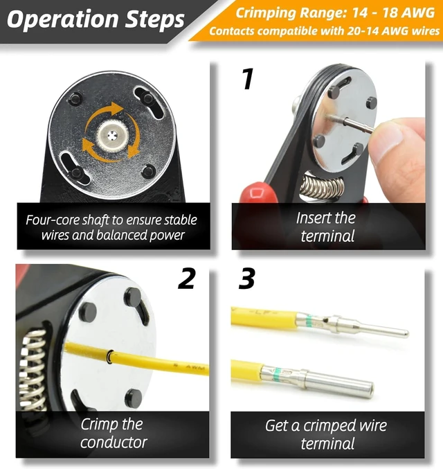 Alt view image 3 of 7 - 654 PCS DT Deustch Connector Kit, 2 3 4 6 8 12 Pin Waterproof Automotive Electrical Connectors, Including Deutsch Crimping Tool, Removal Tool, 200Pair 16# Solid Contacts for Boat Car(654PCS & Crimper)