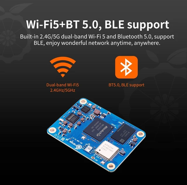 Alt view image 7 of 7 - CM4 1GB/2GB/4GB/8GB LPDDR4/4x Rockchip RK3566 4-Core Single Board Computer with eMMC Flash Onboard, Wi-Fi & Bluetooth, Compute Module 4 Core Board Run Android/Debian/Ubuntu (1GB+8GB)
