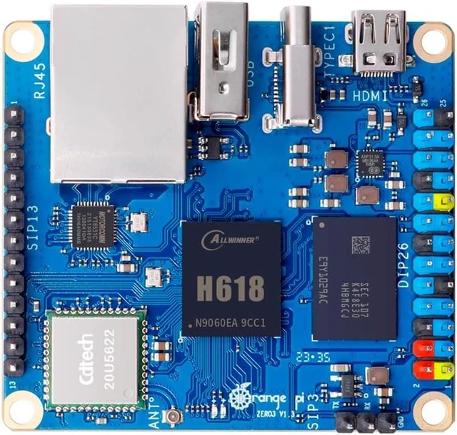 Main image of Zero 3 1GB/1.5GB/2GB/4GB LPDDR4 Allwinner H618 4-Core 64 Bit Single Board Computer, Support WiFi 5.0/Bluetooth 5.0, Development Board Run Linux/Debian/Ubuntu/Android(1GB)
