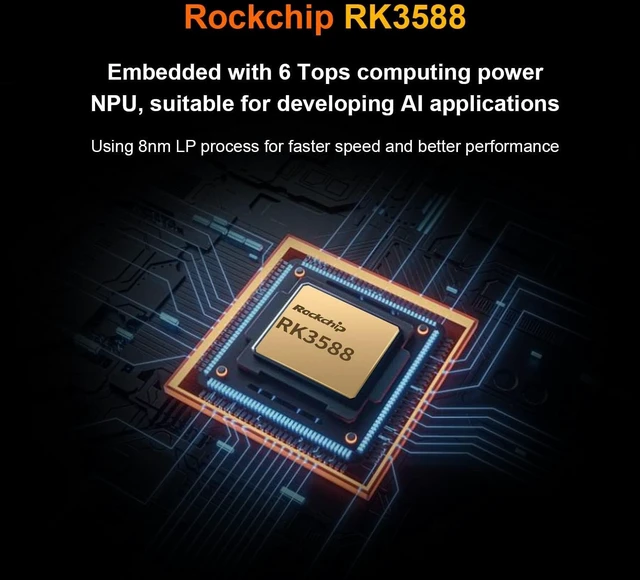 Alt view image 4 of 6 - Pi 5 Plus 4GB/8GB/16GB LPDDR4/4x Rockchip RK3588 8-Core 64-Bit Single Board Computer with eMMC Socket, Development Board Run Orange Pi/Linux/Ubuntu/Debian/Android OS (4GB+Power Supply)