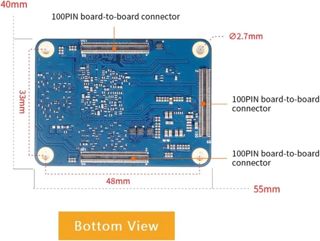 Alt view image 6 of 6 - CM5 Core Board 4GB/8GB/16GB LPDDR4/4x Rockchip RK3588S with 32GB eMMC, Orange Pi CM5 Single Board Computer Run Linux/Ubuntu/Debian/Android OS (4, GB)