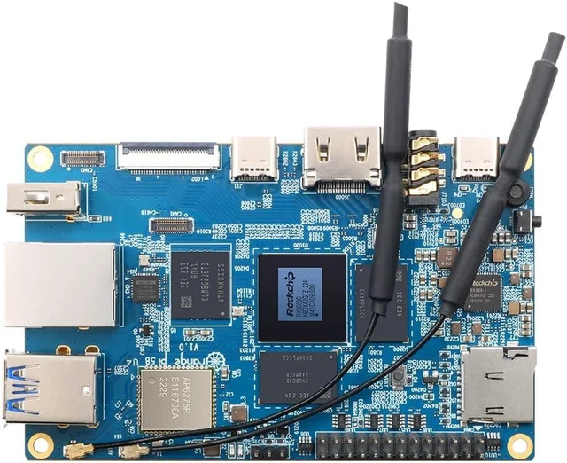 Main image of Pi 5B 4GB/8GB/16GB LPDDR4/4X Rockchip RK3588S 8-Core 64 Bit Single Board Computer with Onboard 32GB eMMC Flash, Run Linux/Debian/Ubuntu/Android OS(4GB+32GB)
