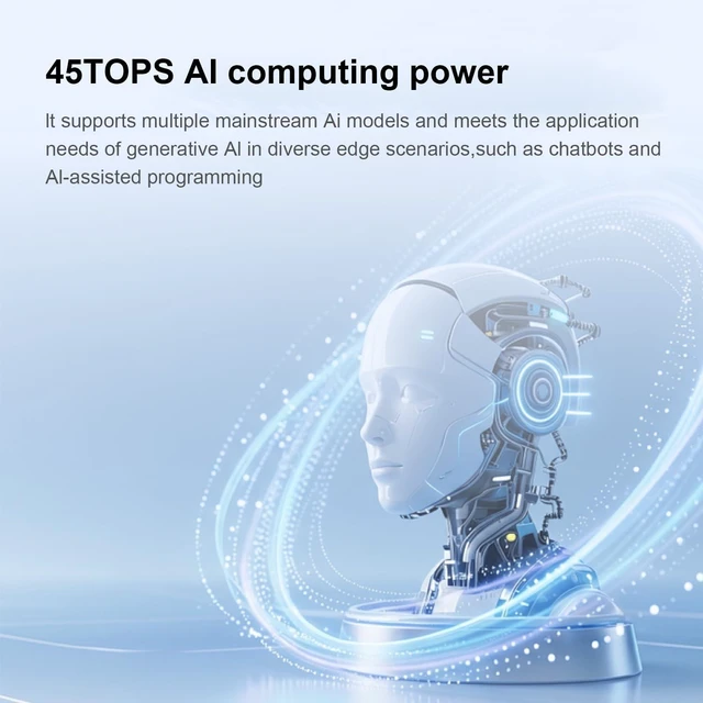 Alt view image 4 of 6 - Pi 6 8GB/16GB LPDDR5 CIX CD8180 12-Core Single Board Computer with Active Cooling System, Support 45 Tops AI Computing Power, Mini PC Run Ubuntu/Debian/Android/Windows/ROS2 (8GB)
