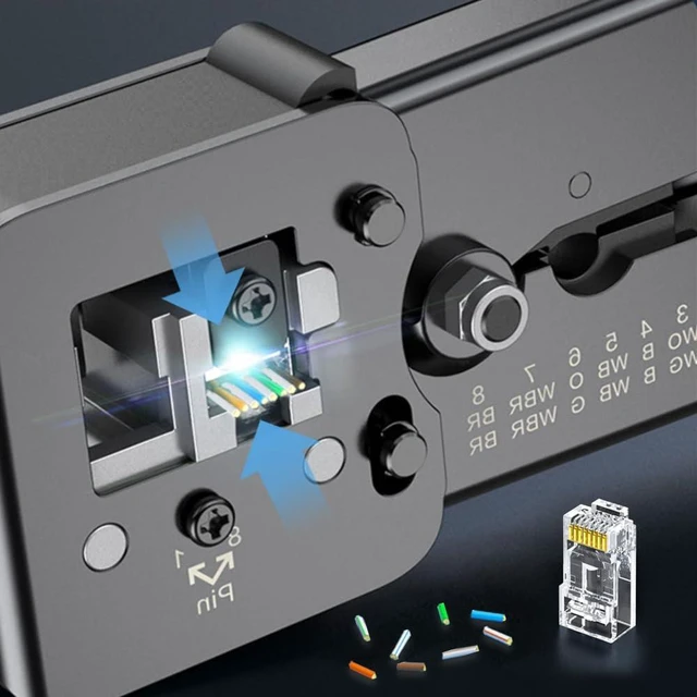 Alt view image 3 of 7 - 200-Pack RJ45 Cat6 Pass Through Connector, RJ45 Modular Plugs for Solid or Stranded UTP Cable