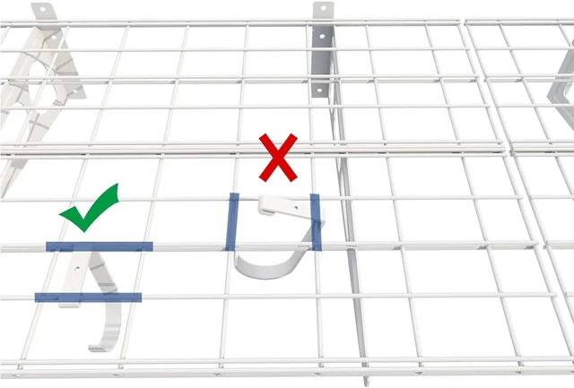 Alt view image 6 of 7 - 2-Pack 2x6ft Garage Shelving with Hooks, 1400lbs Load, White 24"x72" Wall Shelf Garage Storage Rack Floating Shelves for Garage Workshop, Rustproof Seamless Grid Design, Classic Series