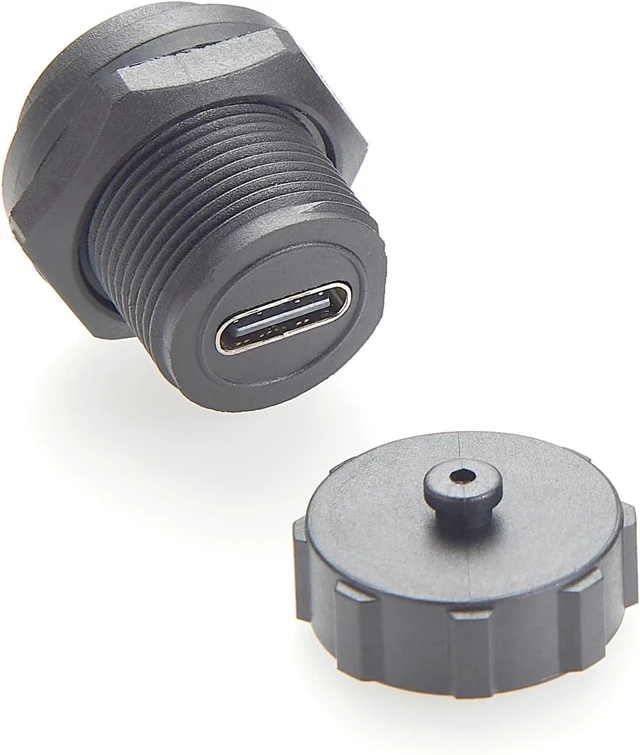 Main image of IP67 Waterproof USB 3.1 Type C Flush Panel Mount Coupler 10Gbps USB C Female to Female Bulkhead Pass Through Connector Threaded Fixed Recessed Charging & Data Adapter with Dust Cap (1PCS)