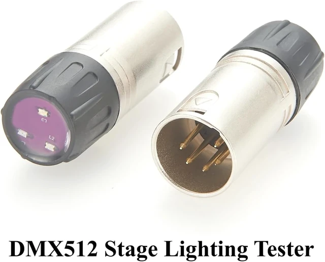Alt view image 2 of 7 - XLR 5Pin Male DMX512 Cable Signal Line Tester DMX Signal Fault Detector Tester for LED Par Light, DJ Lights, Studio Lighting, Live Show (5Pin)