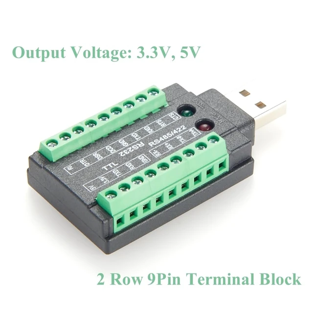 Alt view image 2 of 6 - Industrial 4 in 1 USB to RS232 RS485 RS422 TTL 3.3V 5V Serial Converter with FTDI FT232RNL Chip USB 2.0 A to Terminal Block Adapter COM Port for Windows, Linux, Android, MacOS
